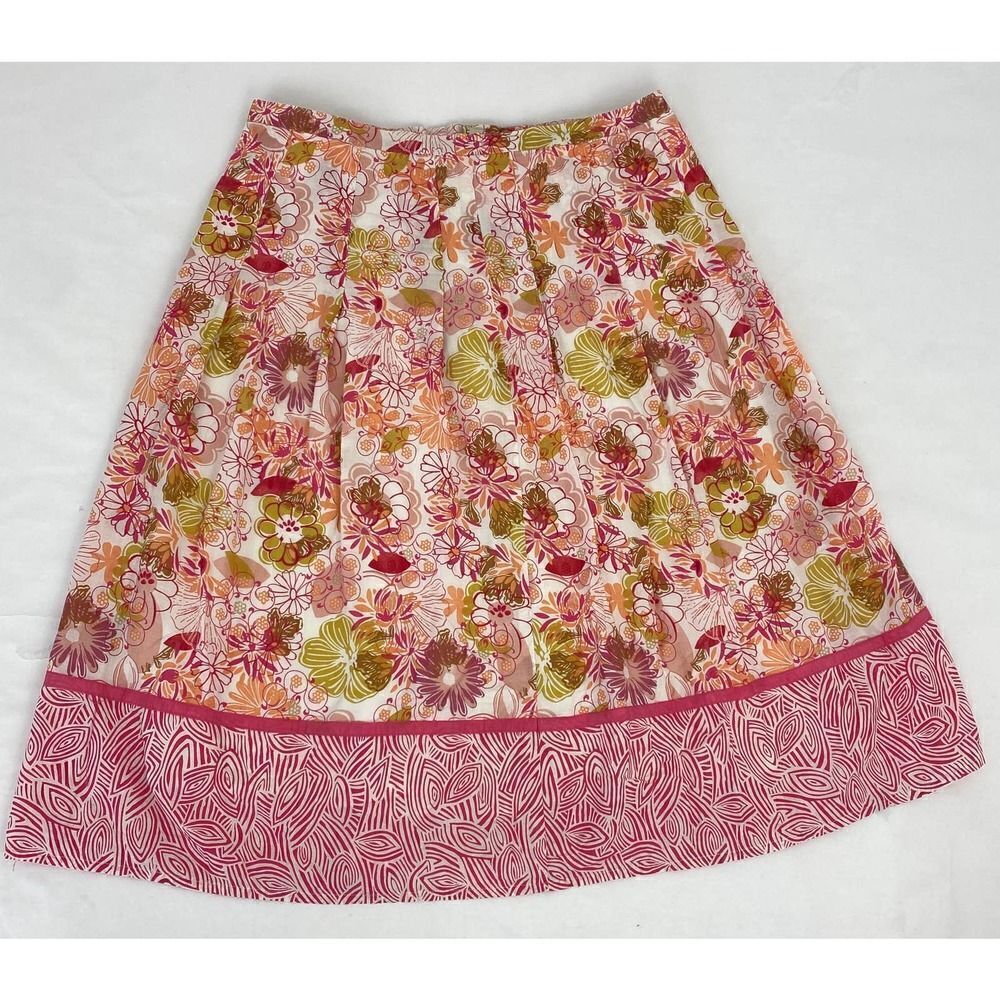 Cottagecore Floral 100% Cotton Bristol Skirt Pink - Women's Size 4